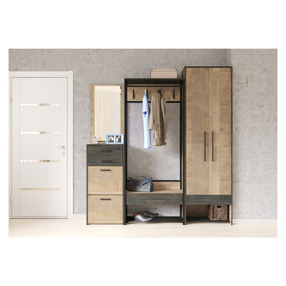 Трувор тумба для обуви 13.241.03 Дуб Гранж Песочный/Интра