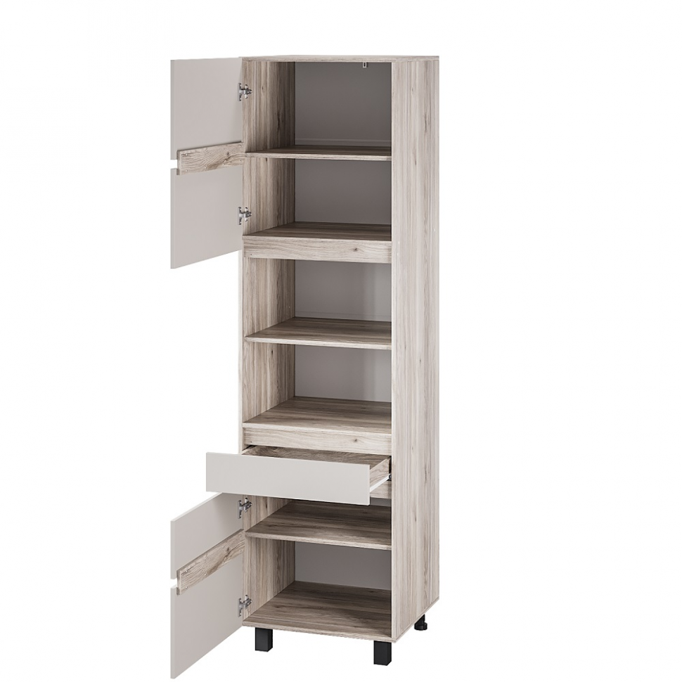 Пенал под духовку Берген Лайт 6п1 0,6м, Дуб смоки, Кашемир