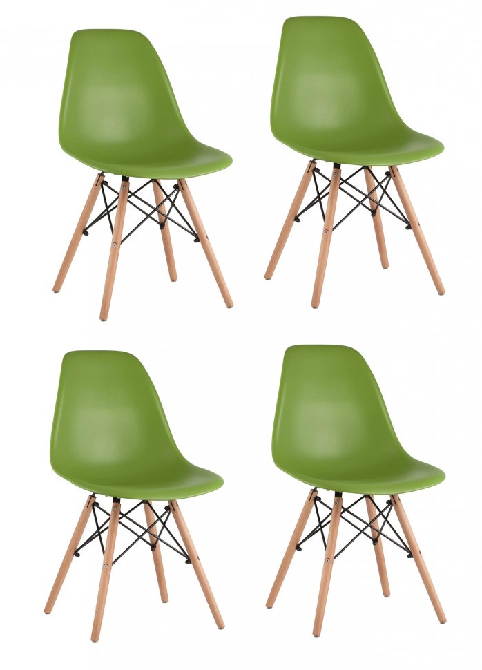 Стулья DSW (комплект 4 шт.) зеленый