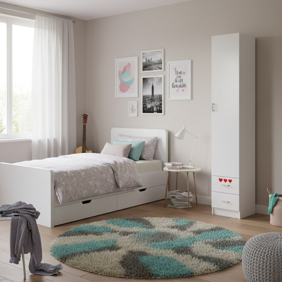 Пенал закрытый Вега Girl, Белый