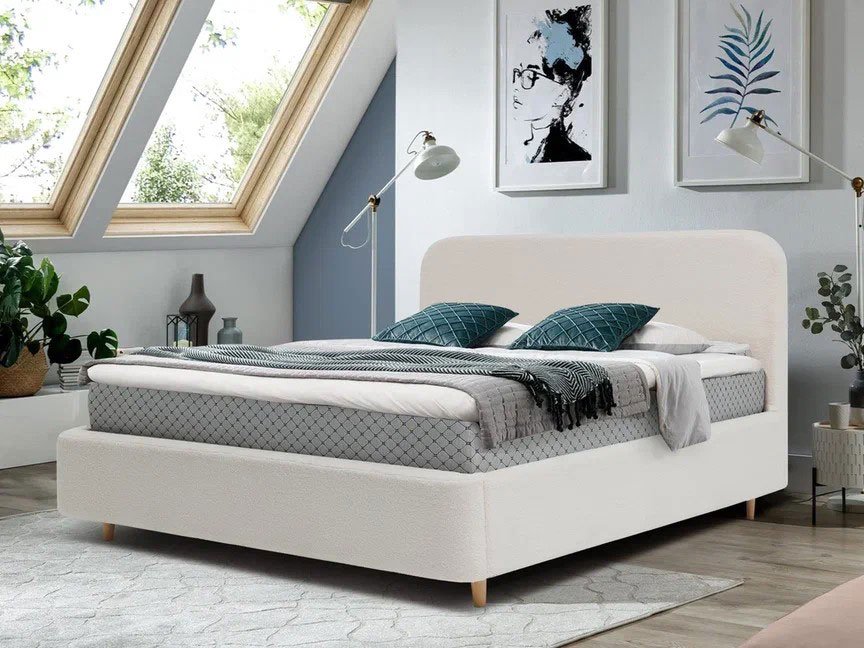 Кровать Fly 1600 с основанием / белый