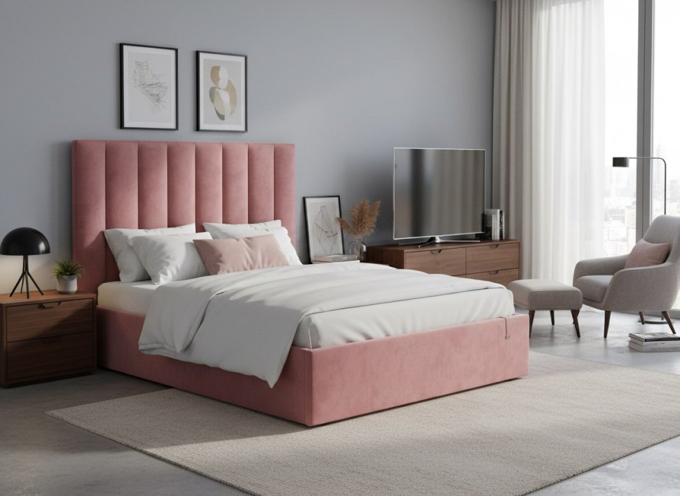 Кровать Ingrid 1400 модель 312 Ультра коралл