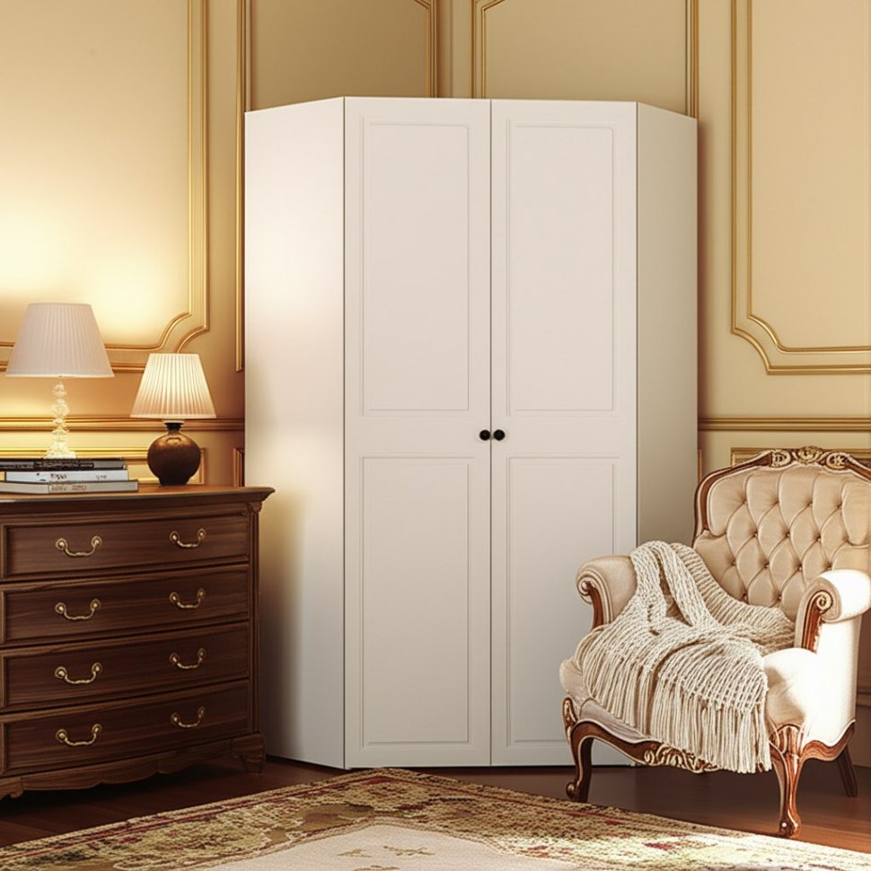 Шкаф угловой Софт ШКУ-01 (БТС) Белый