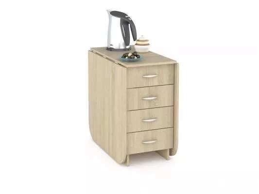 Глория 606 Стол-книжка с ящиками Дуб Сонома