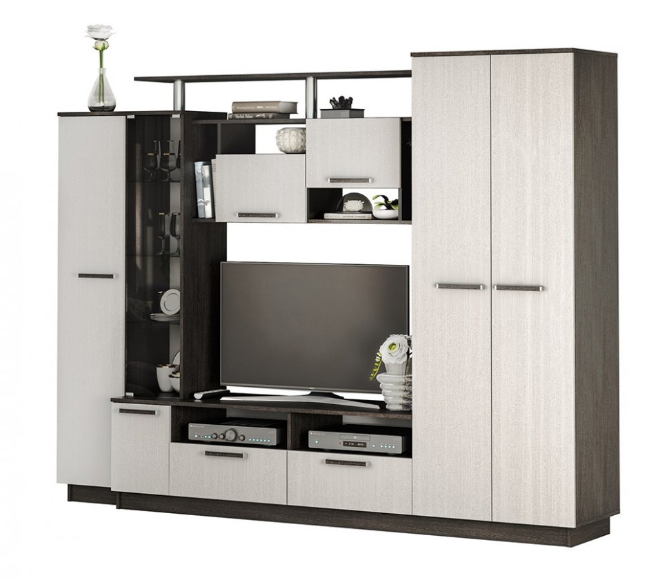 Стенка для гостиной Вега (Интерьер Центр) Венге