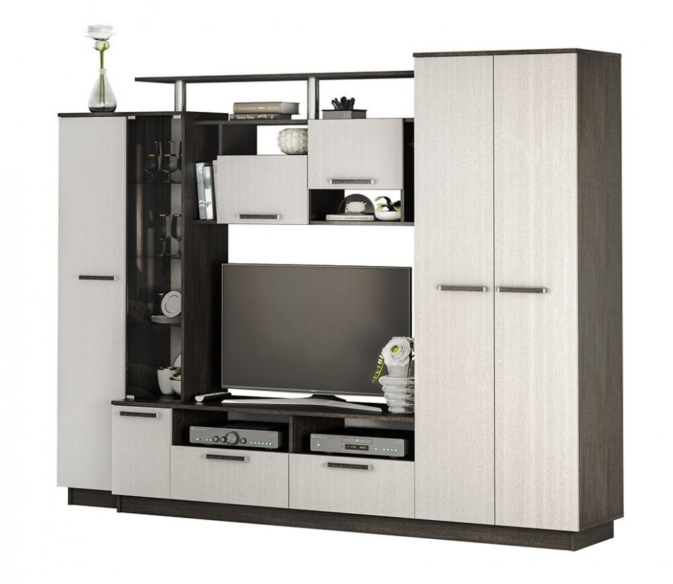 Стенка для гостиной Вега (Интерьер Центр) Венге