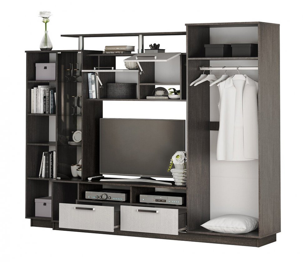 Стенка для гостиной Вега (Интерьер Центр) Венге