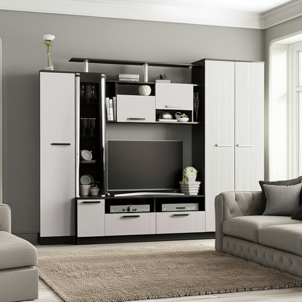 Стенка для гостиной Вега (Интерьер Центр) Венге