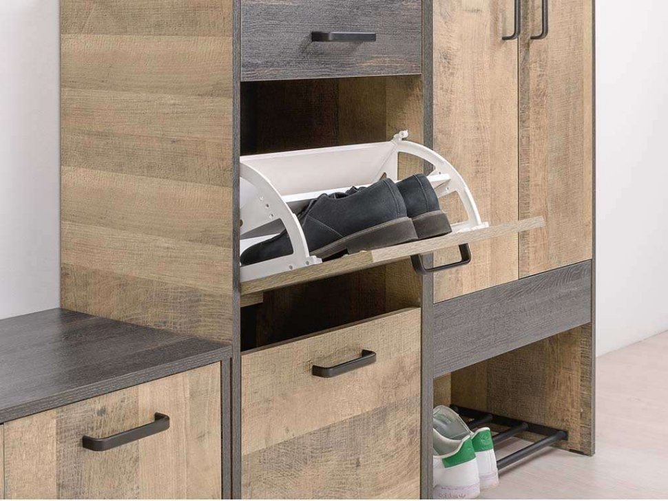 Трувор тумба для обуви 13.241.06 Дуб Гранж Песочный/Интра