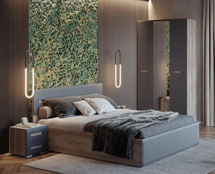 Тумба прикроватная Наоми ТБ-15 (БТС) Графит