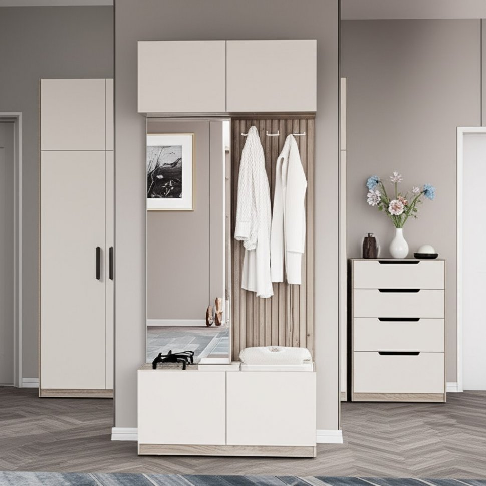 Прихожая Урбан ПР-03, Дуб смоки, Кашемир