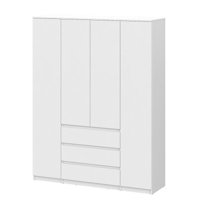 Шкаф для одежды и белья 4х дверный Денвер, белый