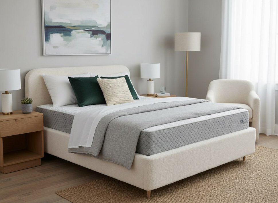 Кровать Fly 1400 с основанием / белый