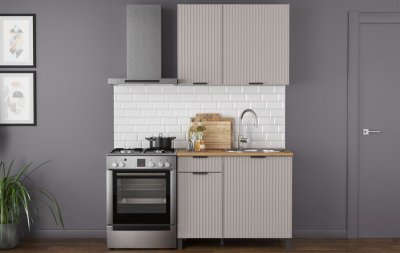 Кухня Венера 1000 МДФ Кашемир фрезерованный