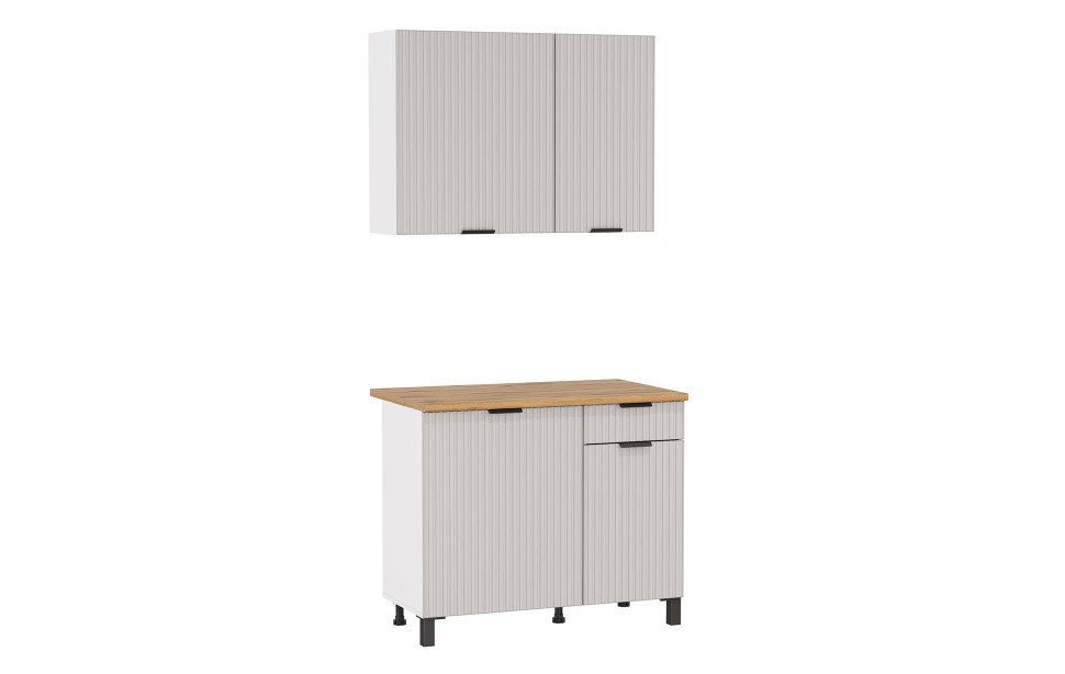 Кухня Венера 1000 МДФ Кашемир фрезерованный