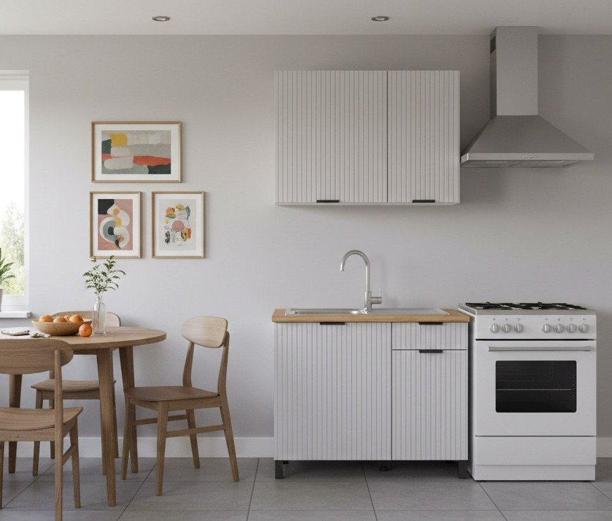 Кухня Венера 1000 МДФ Кашемир фрезерованный