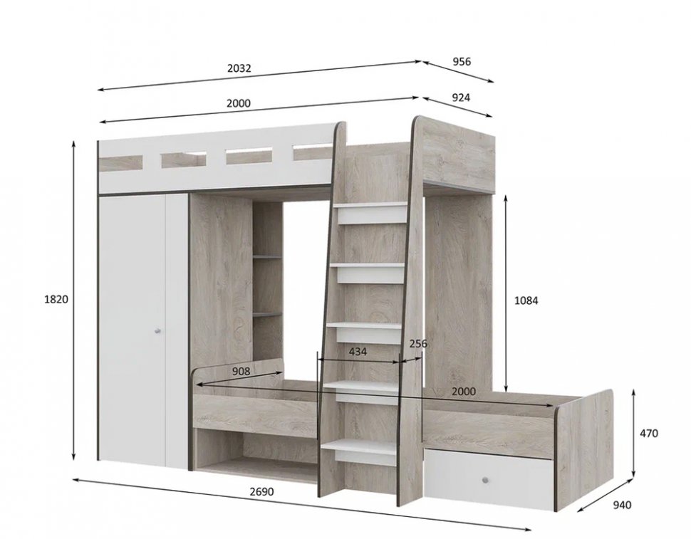 Детская мебель Акита (Арника) Комплект 1