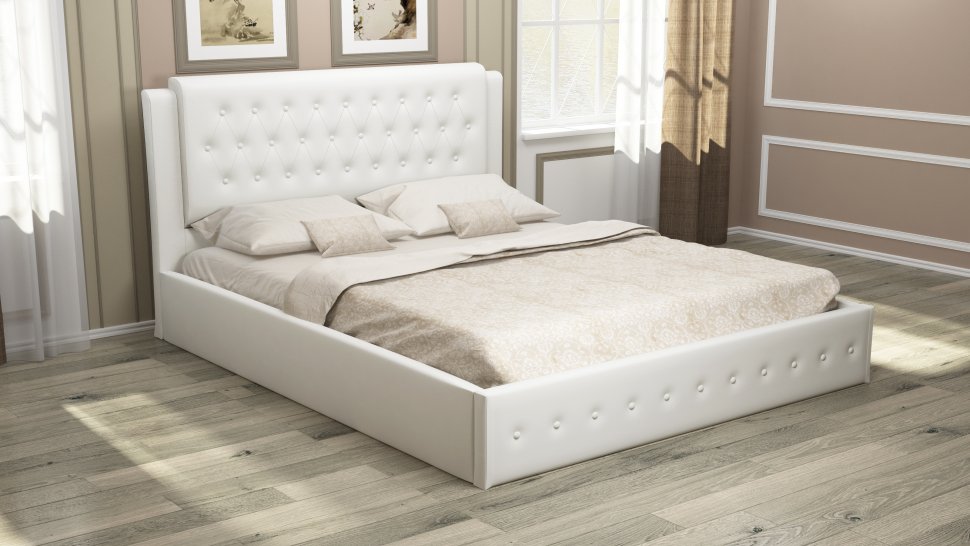 Кровать 160х200 Камелия (Арника) с подъемным механизмом Белый