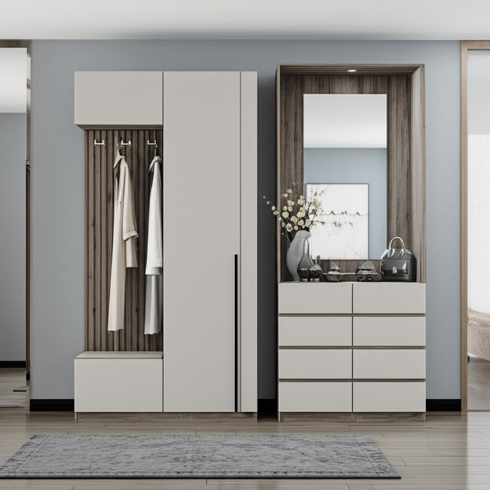 Прихожая Урбан ПР-01, Дуб смоки, Кашемир