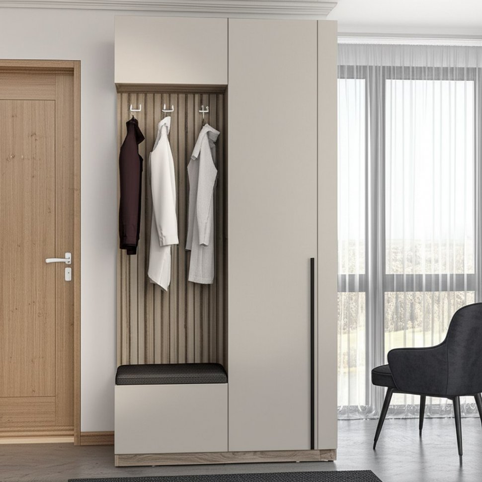 Прихожая Урбан ПР-01, Дуб смоки, Кашемир