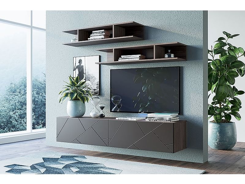 НМ 011.92-01 Полка навесная Summit / Ясень анкор темный