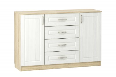 НМ 040.35 Комод Оливия Дуб Сонома/белое дерево