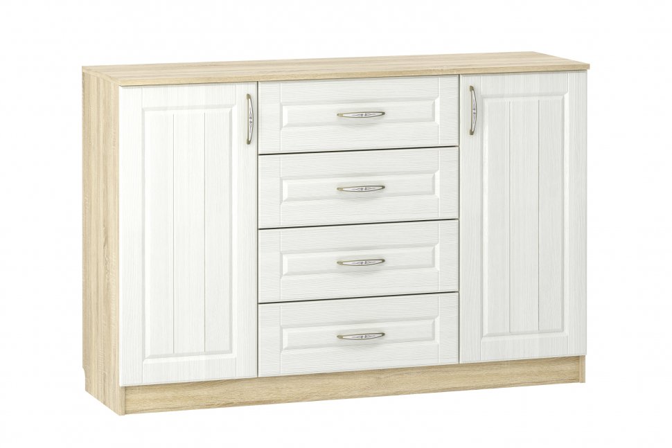 НМ 040.35 Комод Оливия Дуб Сонома/белое дерево