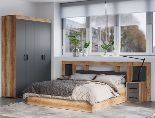 Кровать 140х200 Прима КР-11 (Мебелони) с настилом ЛДСП