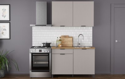 Кухня Венера 1200 МДФ Кашемир фрезерованный