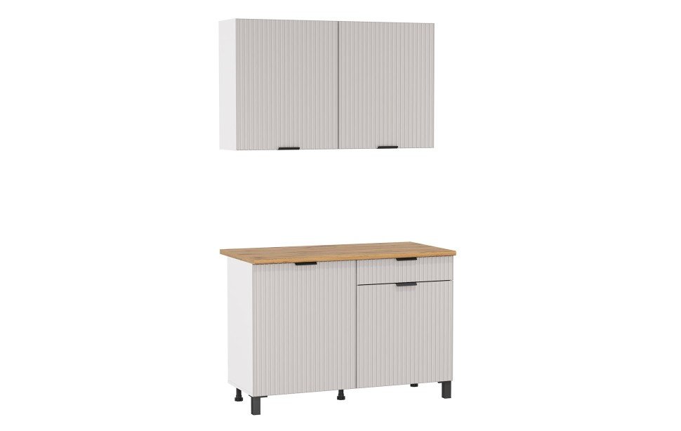 Кухня Венера 1200 МДФ Кашемир фрезерованный