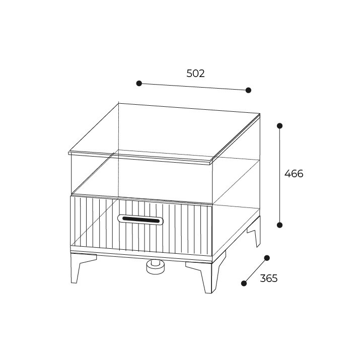 Прикроватная тумба Дюна (Ижмебель)