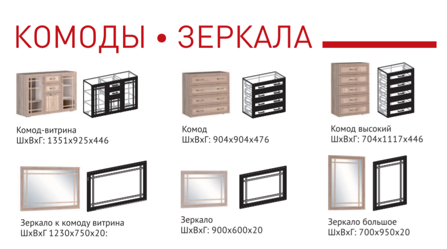 Зеркало большое Бруно Мебель Маркет