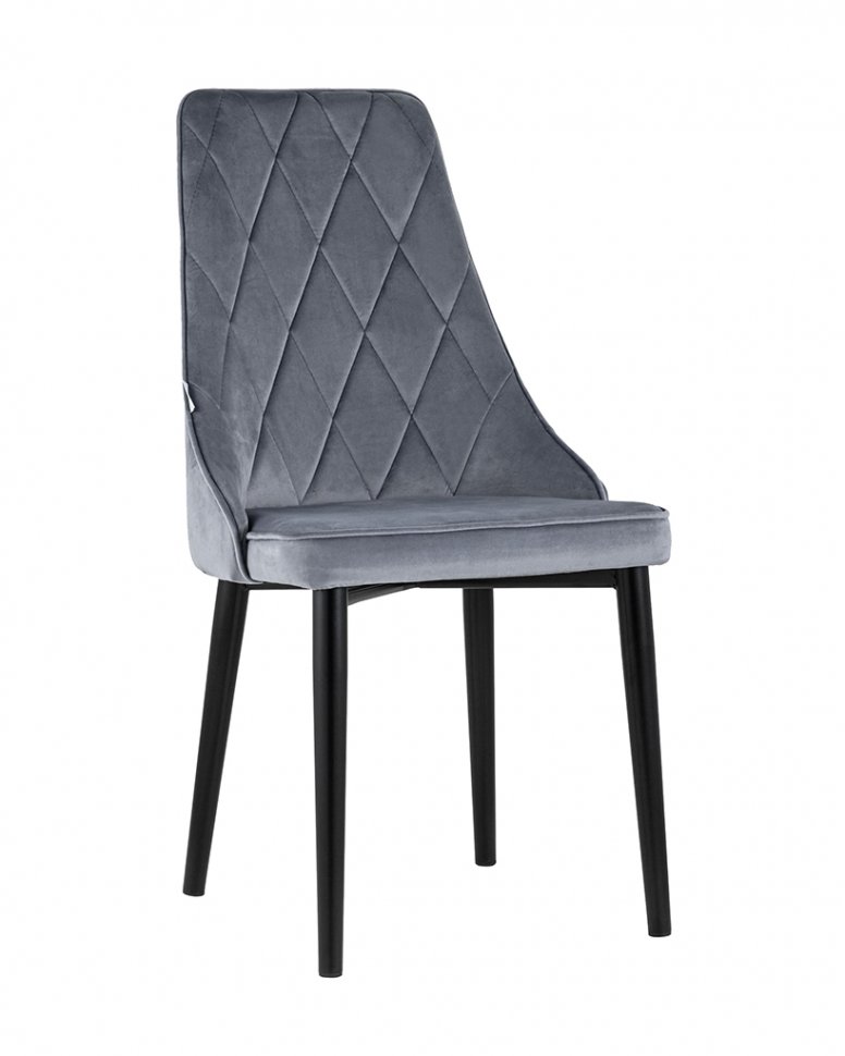Мягкий стул Версаль (Арника) Велюр серый