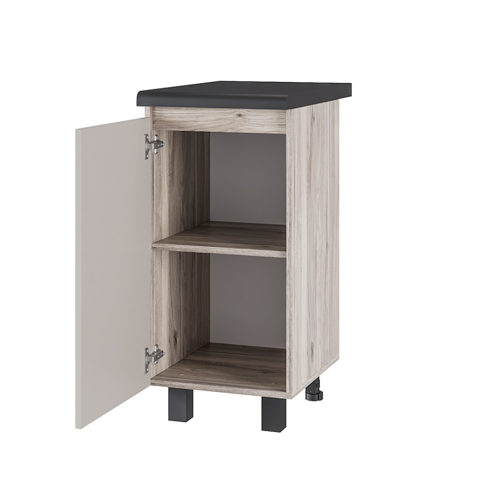 Шкаф со столешницей Берген Лайт 4с1, Дуб смоки, Кашемир