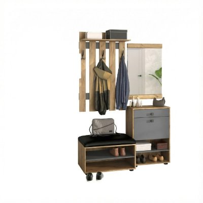 Прихожая мини-лайт компл. 5 дуб крафт/графит