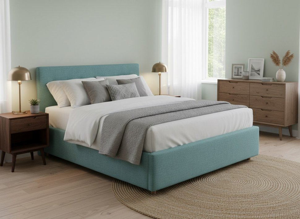 Кровать Nova 1800 с под. механизмом / бирюза №21