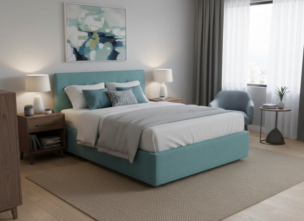 Кровать Nova 1800 с под. механизмом / бирюза №21