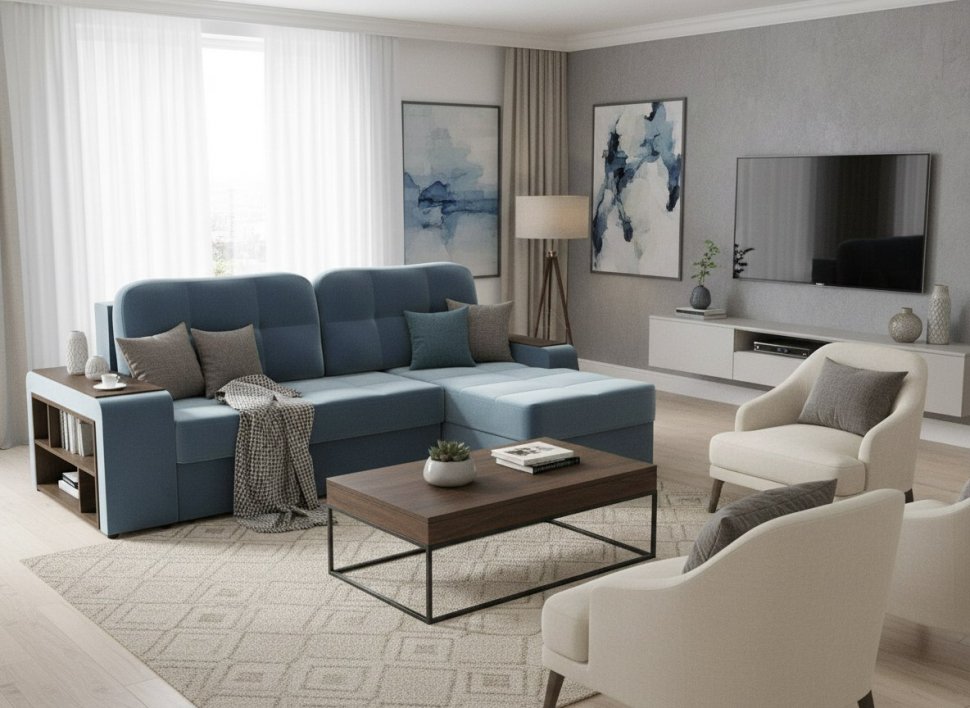 Диван угловой Дубай Галакси лайт 22