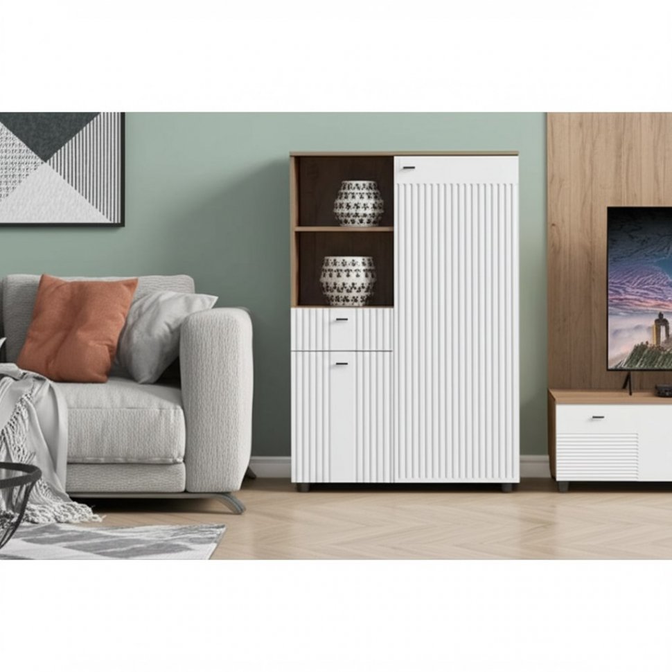 Тумба многофункциональная Милан (SV-Мебель) Белый