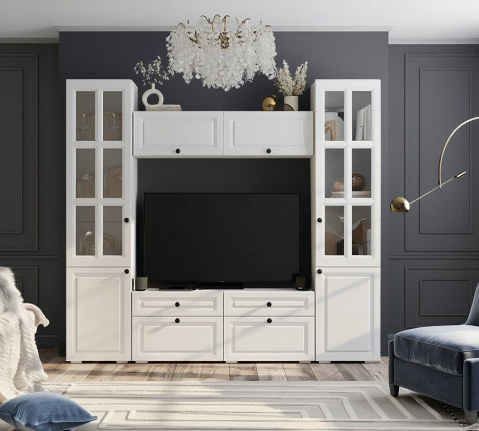 Шкаф-витрина Софт ПН-03 (БТС) Белый