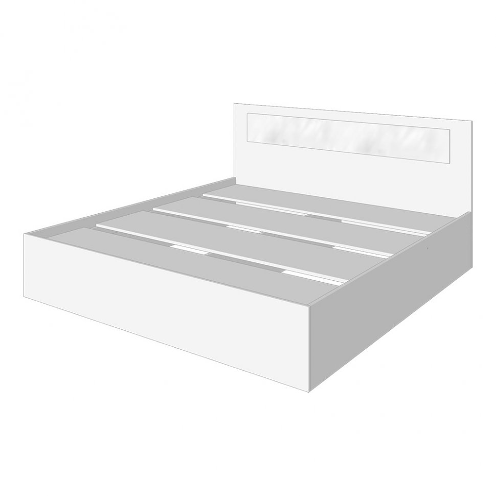 Кровать 160х200 Соня СК-1.6 (Белый / Белый глянец)