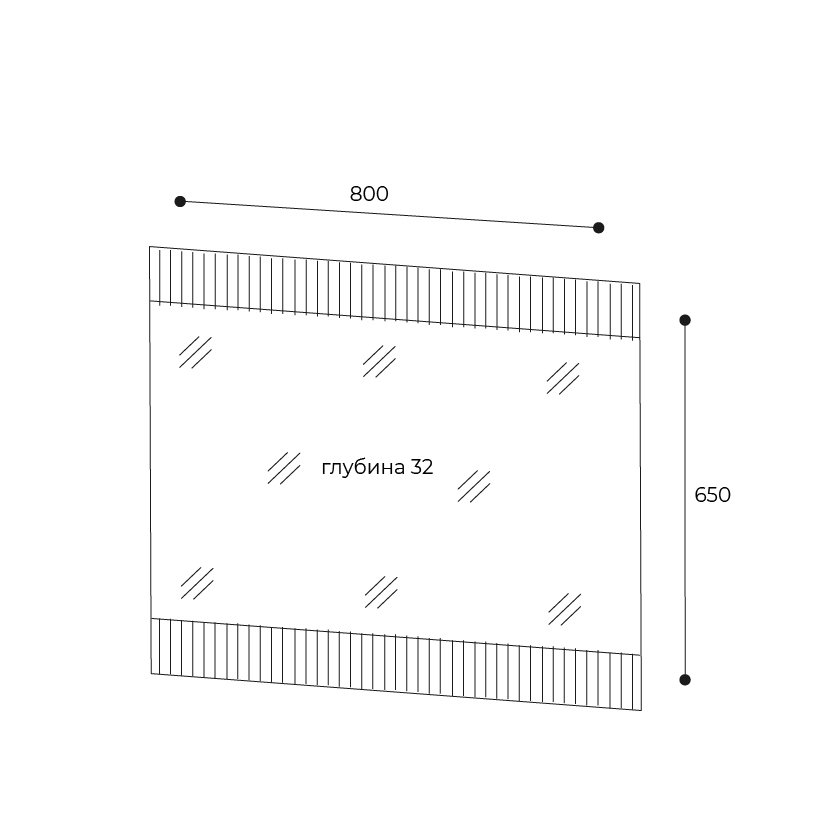Зеркало Дюна (Ижмебель)