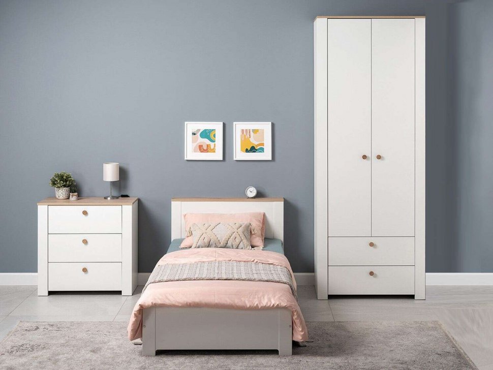 Детская Джастин 3 белый/дуб белый