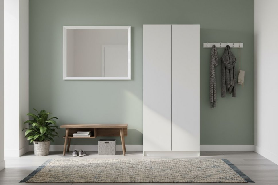 Шкаф двухстворчатый Бали, Белый