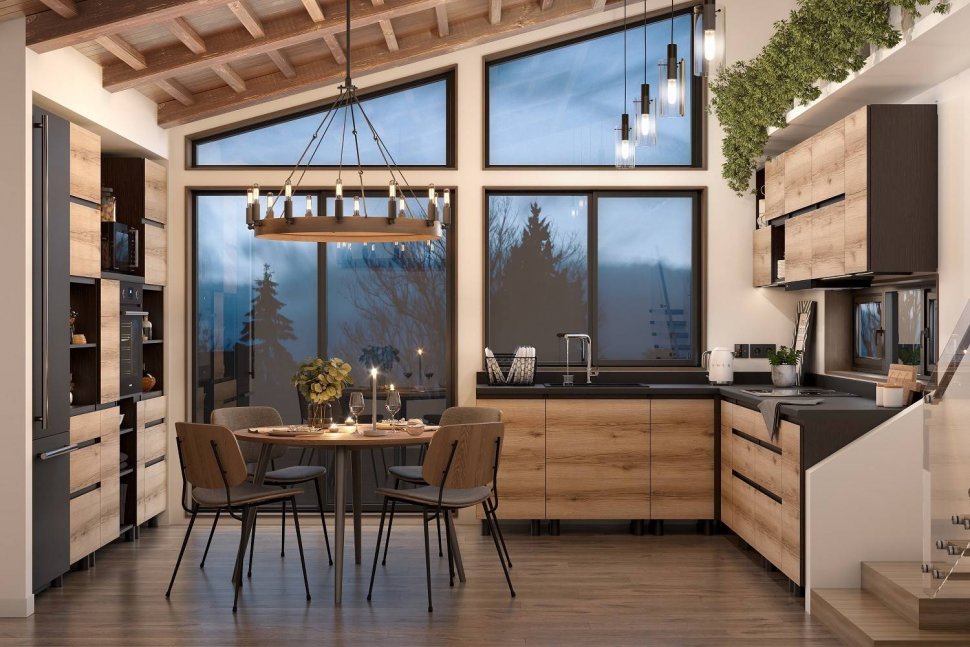 Угловая кухня Берген (Арника) Комплект 1