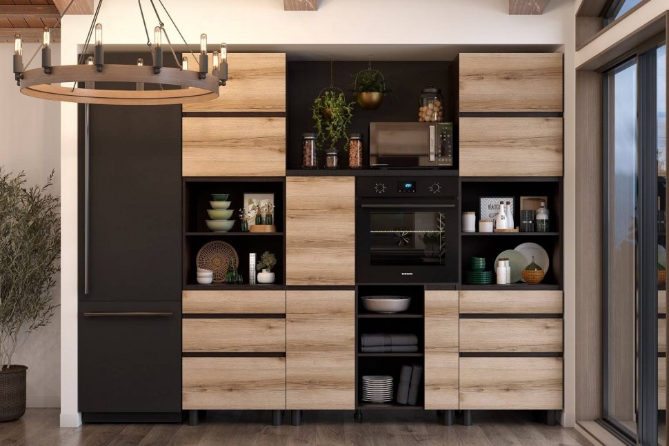 Угловая кухня Берген (Арника) Комплект 1