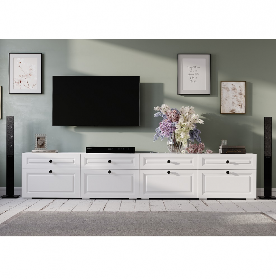 Тумба для ТВ Софт ТБ-07 (БТС) Белый