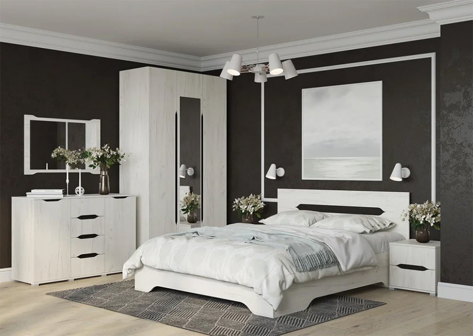 Зеркало Вега (Горизонт) Крафт белый