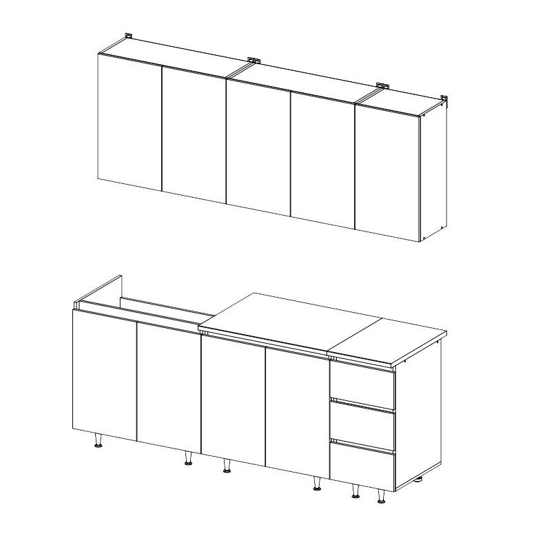 Кухня Челси 2.0 (МИФ) Белый