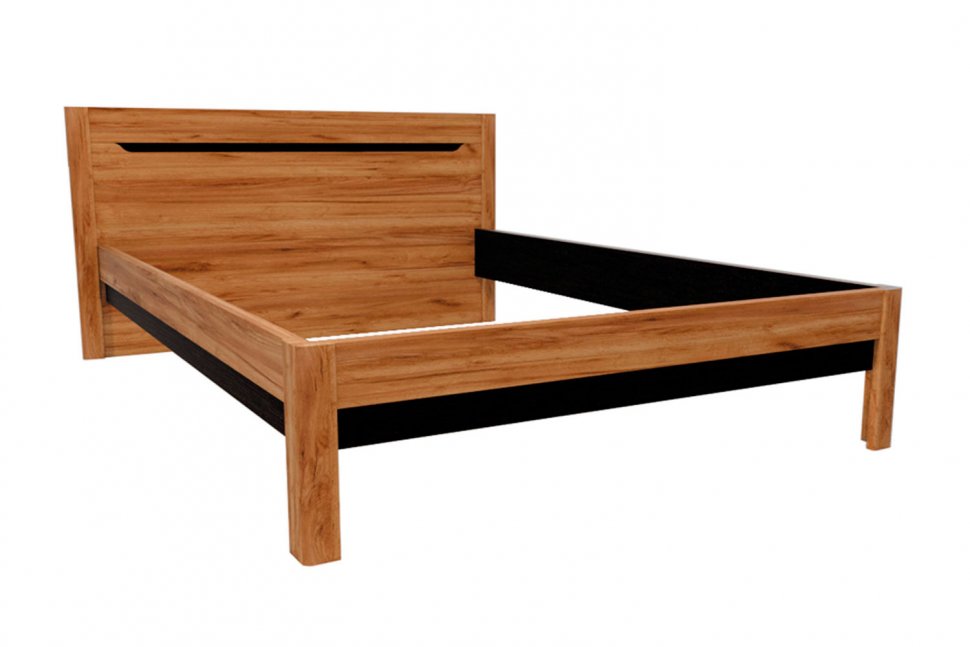 Кровать 180х200 Заречье Афина А3г с основанием (Дуб Крафт)